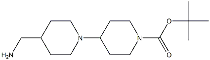 tert-butyl 4-(4-(aMinoMethyl)piperidin-1-yl)piperidine-1-carboxylate,,结构式