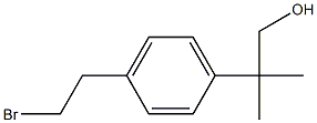 2-(4-(2-broMoethyl)phenyl)-2-Methylpropan-1-ol,,结构式