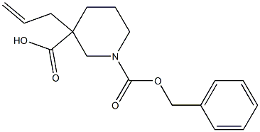 1-Cbz-3-allylpiperidine-3-carboxylic Acid Struktur