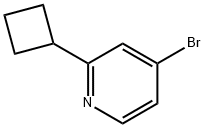 4-broMo-2-cyclobutylpyridine 化学構造式