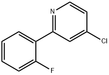 4-chloro-2-(2-fluorophenyl)pyridine 结构式