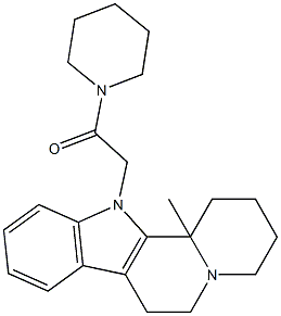 2-(12b-Methyl-1,3,4,6,7,12b-hexahydroindolo[2,3-a]quinolizin-12(2H)-yl)-1-(piperidin-1-yl)ethanone,,结构式