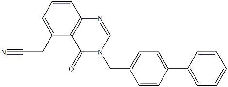 2-(3-([1,1'-biphenyl]-4-ylMethyl)-4-oxo-3,4-dihydroquinazolin-5-yl)acetonitrile 结构式