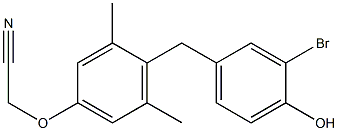 2-(4-(3-broMo-4-hydroxybenzyl)-3,5-diMethylphenoxy)acetonitrile,,结构式
