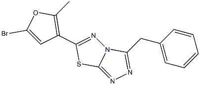 3-benzyl-6-(5-broMo-2-Methylfuran-3-yl)-[1,2,4]triazolo[3,4-b][1,3,4]thiadiazole Structure