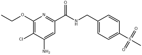 4-aMino-5-chloro-6-ethoxy-N-(4-(Methylsulfonyl)benzyl)picolinaMide Structure