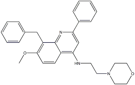 8-benzyl-7-Methoxy-N-(2-Morpholinoethyl)-2-phenylquinolin-4-aMine Structure