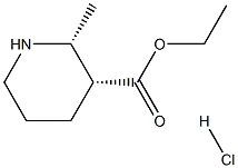 cis-ethyl 2-Methylpiperidine-3-carboxylate hydrochloride 化学構造式