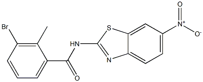 3-BroMo-2-Methyl-N-(6-nitro-2-benzothiazolyl)benzaMide Struktur