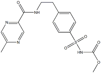 Methyl [[4-[2-[[(5-Methylpyrazin-2-yl)carbonyl]aMino] ethyl]phenyl] sulphonyl]CarbaMate Structure