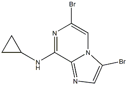3,6-dibroMo-N-cyclopropyliMidazo[1,2-a]pyrazin-8-aMine Struktur