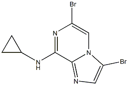 3,6-dibroMo-N-cyclopropyliMidazo[1,2-a]pyrazin-8-aMine Structure