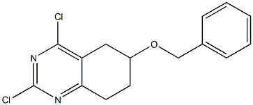 6-(Benzyloxy)-2,4-dichloro-5,6,7,8-tetrahydroquinazoline 化学構造式