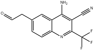 4-AMINO-6-(2-OXO-ETHYL)-2-TRIFLUOROMETHYL-QUINOLINE-3-CARBONITRILE Structure