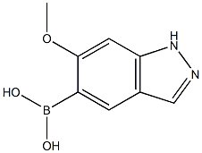 6-Methoxy-1H-indazol-5-yl-5-boronic acid 化学構造式