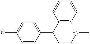 N-(3-(4-chlorophenyl)-3-pyridin-2-ylpropyl)-N-MethylaMine Structure