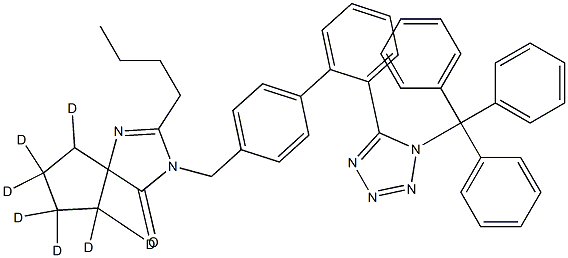  2-Butyl-3-[[2'-[1-(triphenylMethyl)-1H-tetrazol-5-yl][1,1'-biphenyl]-4-yl]Methyl]-1,3-diazaspiro[4.4]non-1-en-4-one-d7