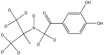 1-(3,4-Dihydroxyphenyl)-2-[(1,1-diMethylethyl)aMino]ethanone-d9 结构式