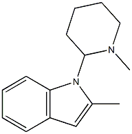 N-(N-Methylpiperidinyl)Methylindole Struktur