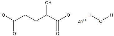 2-Hydroxypentanedioic Acid Zinc Salt Hydrate Structure