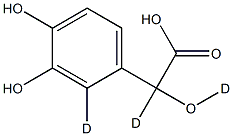 2-(3,4-Dihydroxyphenyl)-2-hydroxyacetic Acid-d3 结构式