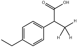 2-(p-Ethylphenyl)propionic Acid-d3 Structure