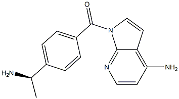 (R)-(4-aMino-1H-pyrrolo[2,3-b]pyridin-1-yl)(4-(1-aMinoethyl)phenyl)Methanone 化学構造式