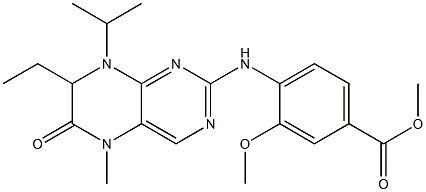 4-(7-Ethyl-8-isopropyl-5-Methyl-6-oxo-5,6,7,8-tetrahydro-pteridin-2-ylaMino) -3-Methoxy-benzoic acid Methyl ester Struktur