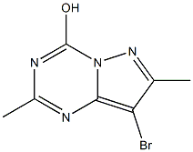 8-BroMo-2,7-diMethyl-pyrazolo[1,5-a][1,3,5]triazin-4-ol 化学構造式