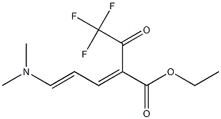 5-DiMethylaMino-2-(2,2,2-trifluoro-acetyl)-penta-2,4-dienoic acid ethyl ester Structure
