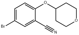 5-溴-2-[(四氢-2H-吡喃-4-基)氧基]苯甲腈,876918-62-6,结构式
