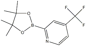 2-(4,4,5,5-TetraMethyl-[1,3,2]dioxaborolan-2-yl)-4-trifluoroMethyl-pyridine,,结构式