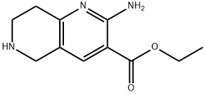 ETHYL 2-AMINO-5,6,7,8-TETRAHYDRO-1,6-NAPHTHYRIDINE-3-CARBOXYLATE 结构式