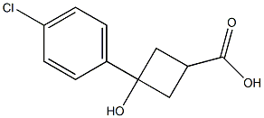 3-(4-Chloro-phenyl)-3-hydroxy-cyclobutanecarboxylic acid Struktur