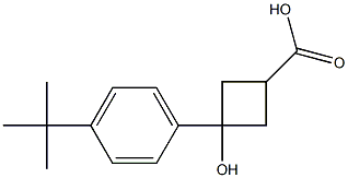 3-(4-tert-Butyl-phenyl)-3-hydroxy-cyclobutanecarboxylic acid,,结构式