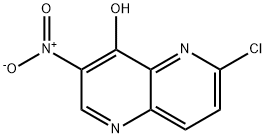6-chloro-3-nitro-1,5-naphthyridin-4-ol 化学構造式