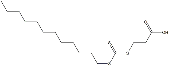 3-(dodecylthiocarbonothioylthio)propanoic acid 化学構造式