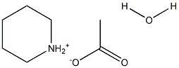 Piperidin-1-iuM acetate hydrate Structure