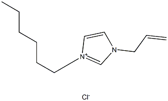 1-烯丙基-3-己基咪唑氯盐,,结构式
