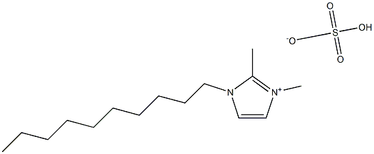 1-癸基-2,3-二甲基咪唑硫酸氢盐,,结构式