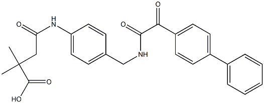 4-(4-((2-(BIPHENYL-4-YL)-2-OXOACETAMIDO)METHYL)PHENYLAMINO)-2,2-DIMETHYL-4-OXOBUTANOIC ACID Structure