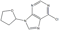 6-Chloro-9-(tetrahydro-furan-2-yl)-9H-purine,,结构式