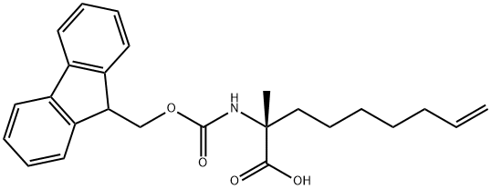 (R)-FMOC-2-(6-庚烯基)丙氨酸, 1311933-84-2, 结构式