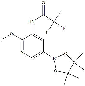 2,2,2-trifluoro-N-(2-Methoxy-5-(4,4,5,5-tetraMethyl-1,3,2-dioxaborolan-2-yl)pyridin-3-yl)acetaMide Structure