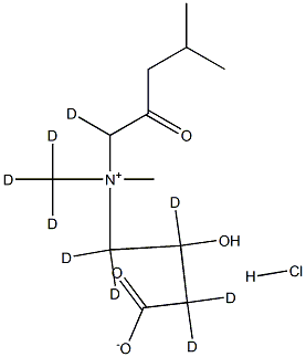 Isovaleryl-DL-carnitine-d9 HCl Struktur