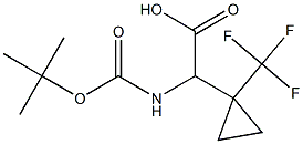 N-BOC-2-(1-TRIFLUOROMETHYLCYCLOPROPYL)-DL-GLYCINE 结构式