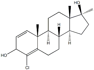 4-chloro-17a-methyl-androst-1,4-diene-3,17b-diol Struktur