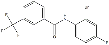N-(2-溴-4-氟苯)-3-(三氟甲基)苯甲酰胺,97%, , 结构式