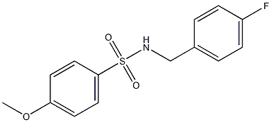 N-(4-氟苄基)-4-甲氧基苯磺酰胺 结构式