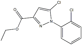 5-Chloro-1-(2-chloro-phenyl)-1H-pyrazole-3-carboxylic acid ethyl ester 化学構造式